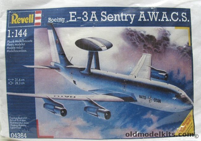 Revell 1/144 Boeing E-3A Sentry AWACS - USAF Tinker AFB or NATO - Bagged, 04364 plastic model kit